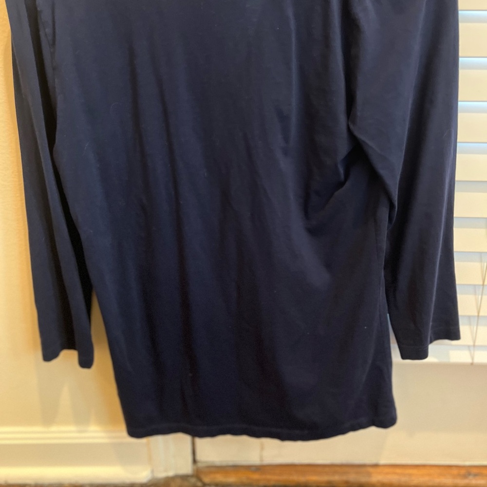 Lilly P three quarter sleeve navy polo . Excellent condition. Barely worn. - Picture 14 of 14
